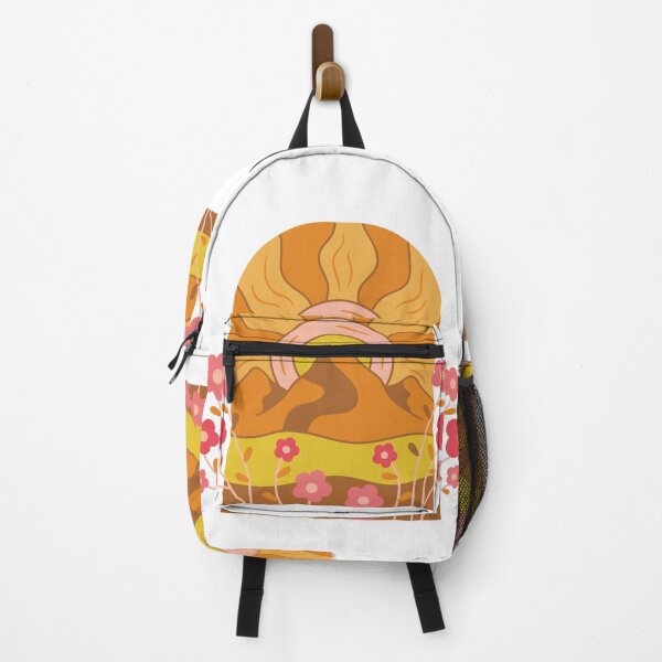 Item preview, Groovy Retro Sunset - Mountains and Flowers designed and sold by TurtleDojo.