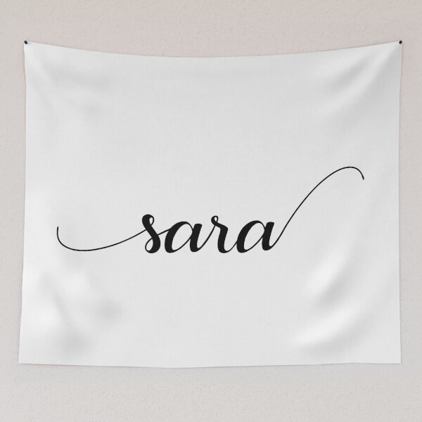 Item preview, Sara - Custom name on delicate black cursive font designed and sold by To the Lua.