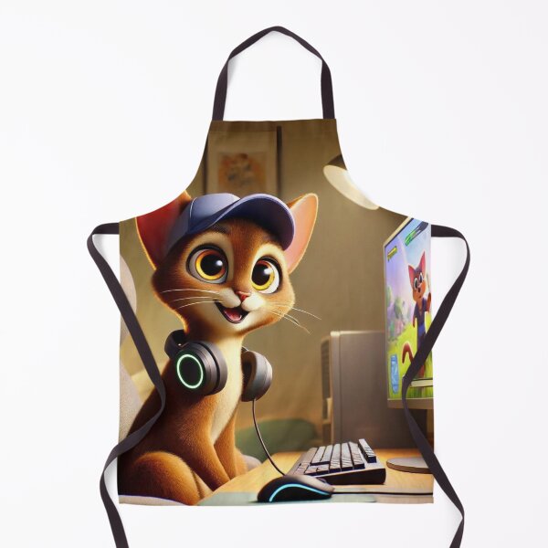 Item preview, Gamer Abyssinian Cat designed and sold by Sillytoe.