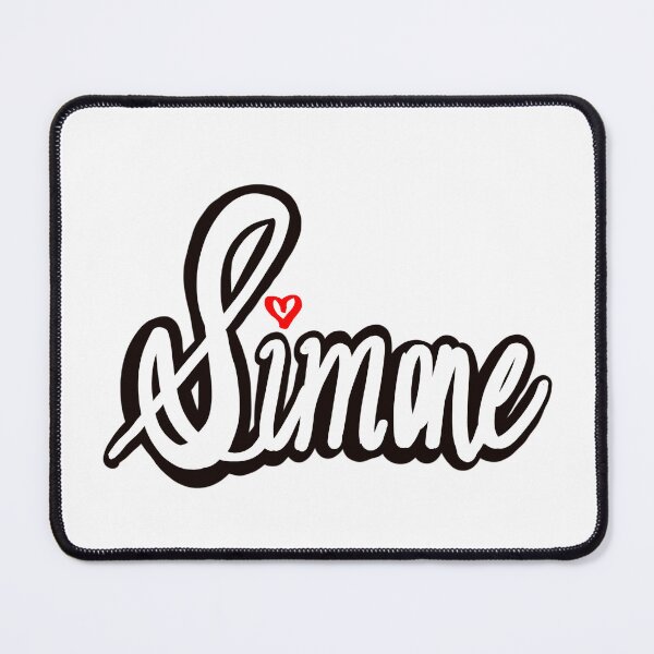 Item preview, Simone girls name woman women’s first name in white cursive calligraphy personalised personalized customized name Gift for Simone designed and sold by Artonmytee.