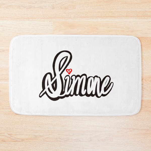 Item preview, Simone girls name woman women’s first name in white cursive calligraphy personalised personalized customized name Gift for Simone designed and sold by Artonmytee.