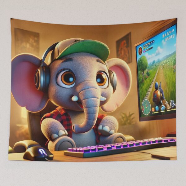 Item preview, Gamer African Elephant designed and sold by Sillytoe.
