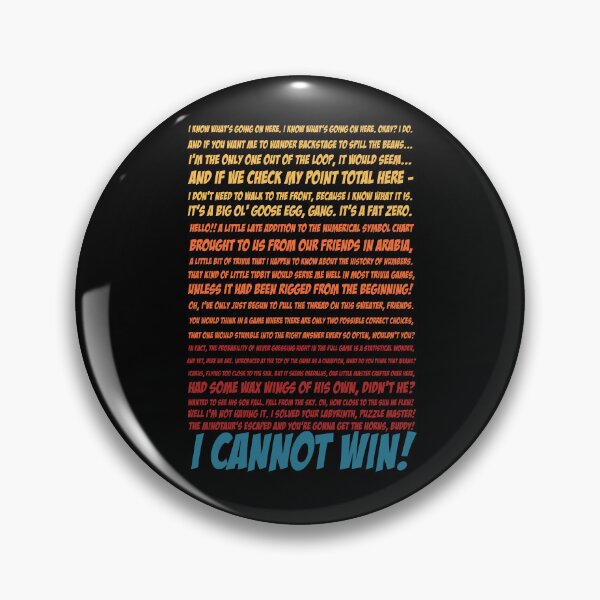 Item preview, I CANNOT WIN designed and sold by Witchlight Workshop.