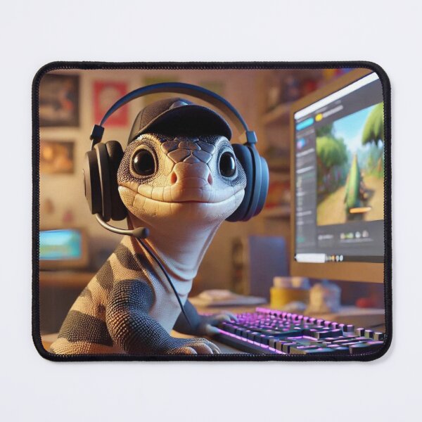 Item preview, Gamer Earless Monitor Lizard designed and sold by Sillytoe.