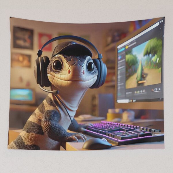 Item preview, Gamer Earless Monitor Lizard designed and sold by Sillytoe.