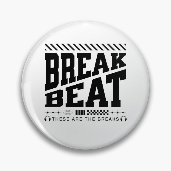 Item preview, BREAKBEAT  - Slant Font Breaks (black)  designed and sold by Discothreadz.