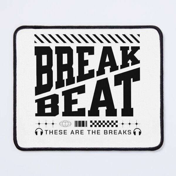 Item preview, BREAKBEAT  - Slant Font Breaks (black)  designed and sold by Discothreadz.