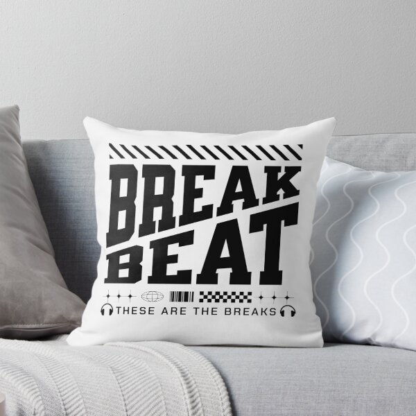 Artikelvorschau, BREAKBEAT - Schräge Schrift Breaks (schwarz) entworfen und verkauft von Discothreadz.