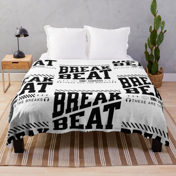 Item preview, BREAKBEAT  - Slant Font Breaks (black)  designed and sold by Discothreadz.
