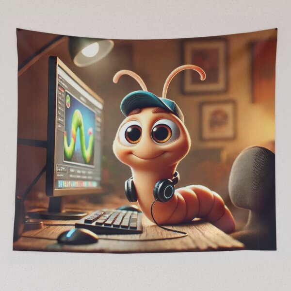 Item preview, Gamer Earthworm designed and sold by Sillytoe.