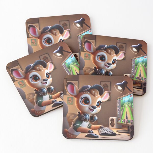Item preview, Gamer Fallow Deer designed and sold by Sillytoe.