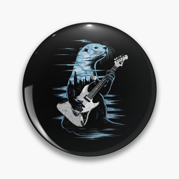 Item preview, River sea Otter Playing guitar Cute wildlife Graphic art designed and sold by MTRBSK11.