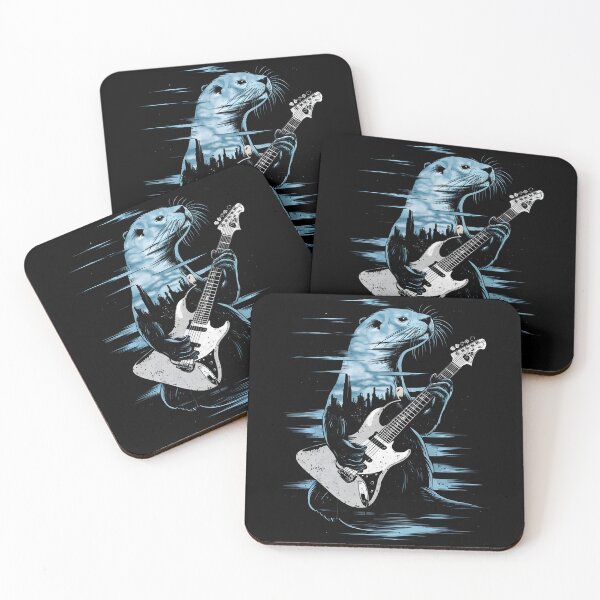 Item preview, River sea Otter Playing guitar Cute wildlife Graphic art designed and sold by MTRBSK11.