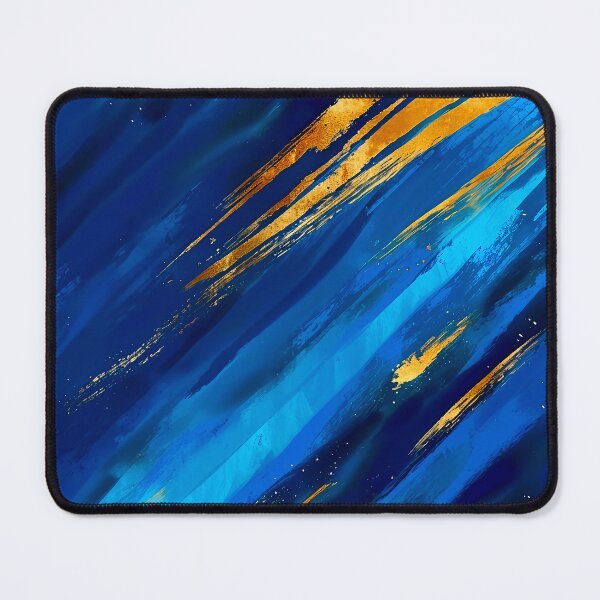 Item preview, Abstract Blues and Gold designed and sold by MedusaPrintArt.