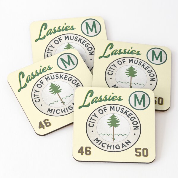 Item preview, Muskegon Lassies • AAGPBL Patch • Muskegon, Michigan designed and sold by MKE Rhine Maiden  •  Grumble Services, LLC..
