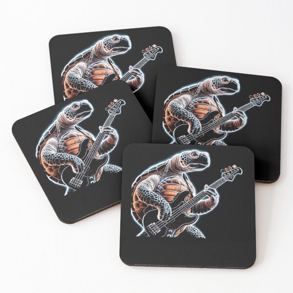 Item preview, Sea Turtles Playing guitar bass Funny pet Turtle designed and sold by MTRBSK11.