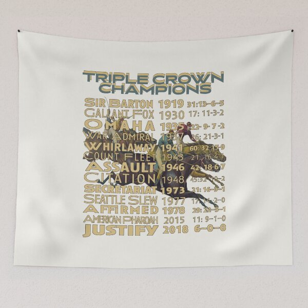 Item preview, Triple Crown Champions horse racing design designed and sold by Ginny Luttrell.