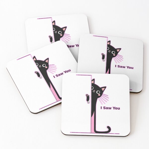 Item preview, Black Cat Pink Ear Say I Saw You designed and sold by Nanthanon.