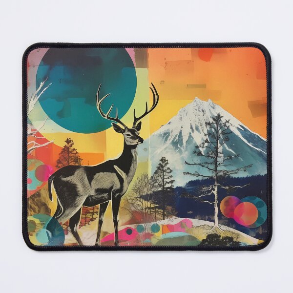 Item preview, Retro Deer Magazine Collage designed and sold by Mon-Bonbon.