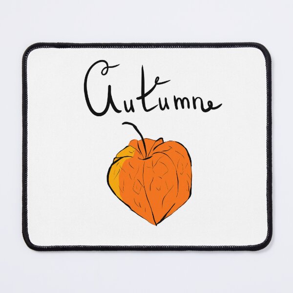 Item preview, Persimmon with the inscription: "Autumn", postcard color autumn illustration designed and sold by Karyna Hordetska.