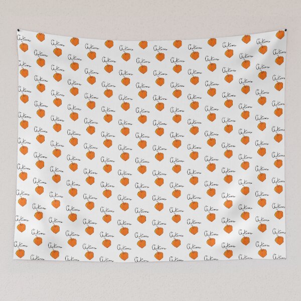 Item preview, Persimmon with the inscription: "Autumn", postcard color autumn illustration designed and sold by Karyna Hordetska.