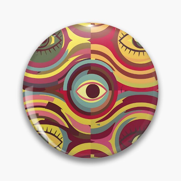 Item preview, Bold & Bright 70s Groovy Evil Eye Pattern designed and sold by Tamas Das.