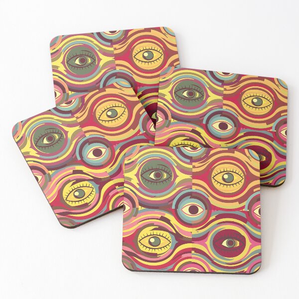 Item preview, Bold & Bright 70s Groovy Evil Eye Pattern designed and sold by Tamas Das.