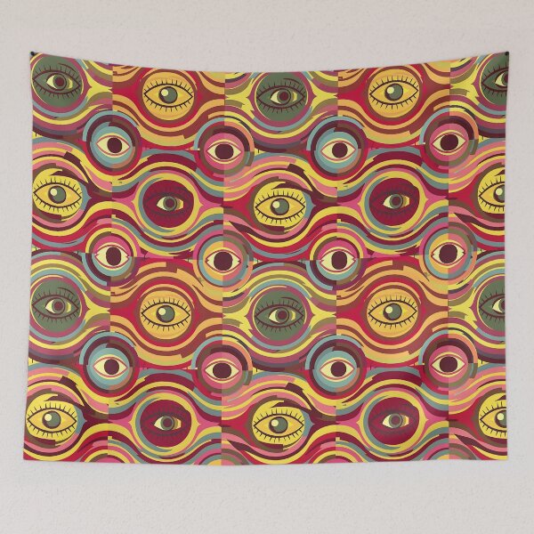 Item preview, Bold & Bright 70s Groovy Evil Eye Pattern designed and sold by Tamas Das.