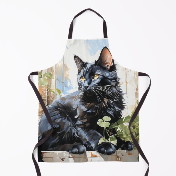Item preview, Sunny Sill - A Black Cat Enjoying A Sunny Day On A Window Sill - Animal Art - Watercolor Art designed and sold by CastleBySea.