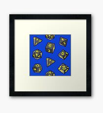 Blue Gaming Dice Framed Print