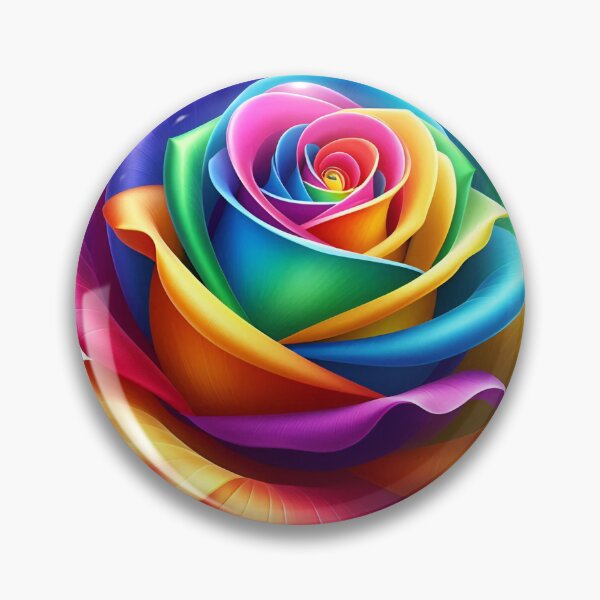 Item preview, Rainbow Rose: A Bloom of Vibrant Wonder designed and sold by daruneenok.