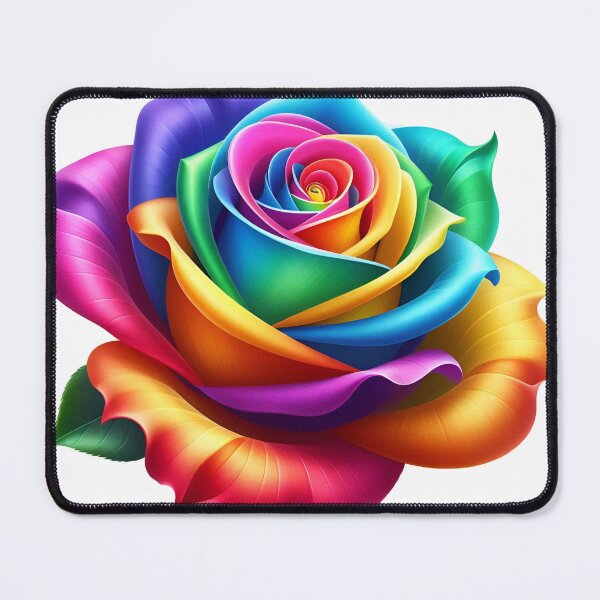 Item preview, Rainbow Rose: A Bloom of Vibrant Wonder designed and sold by daruneenok.