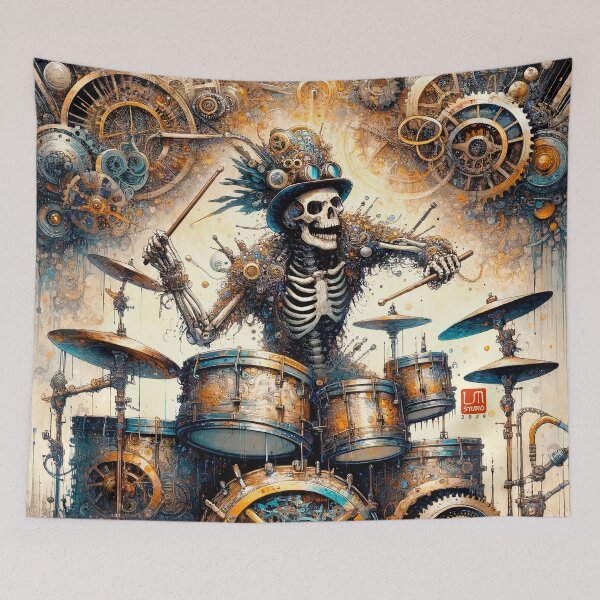 Item preview, Skeleton Rock Band - Drummer designed and sold by LUMINGSTUDIO.