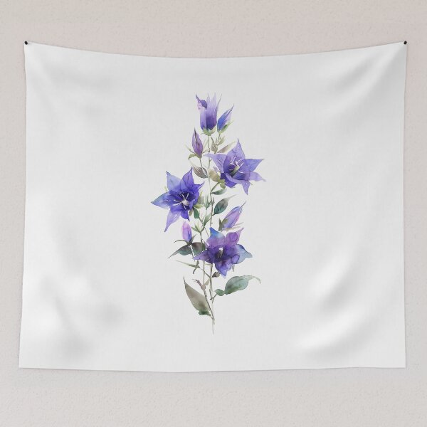 Item preview, Watercolor Campanula Flower designed and sold by junkydotcom.