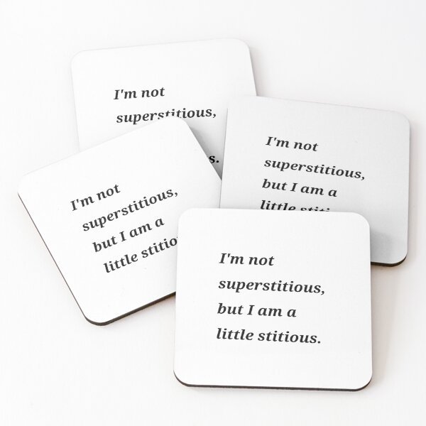 Item preview, I'm not superstitious, but I am a little stitious - Michael Scott  designed and sold by Samantha3124.