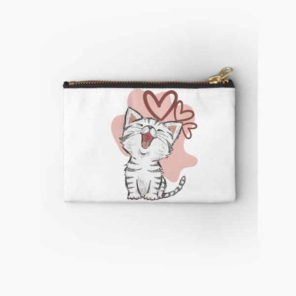 Item preview, Smiling happy cat with pink background designed and sold by priyankajustine.