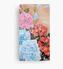 POISE AND PRIDE- Peony And Bush Lily Canvas Print