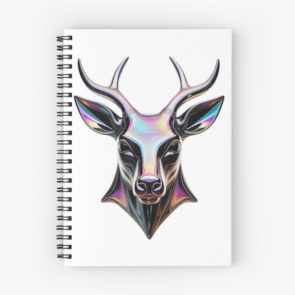 Item preview, holographic 3d deer portrait render illustration designed and sold by ilomuilo.