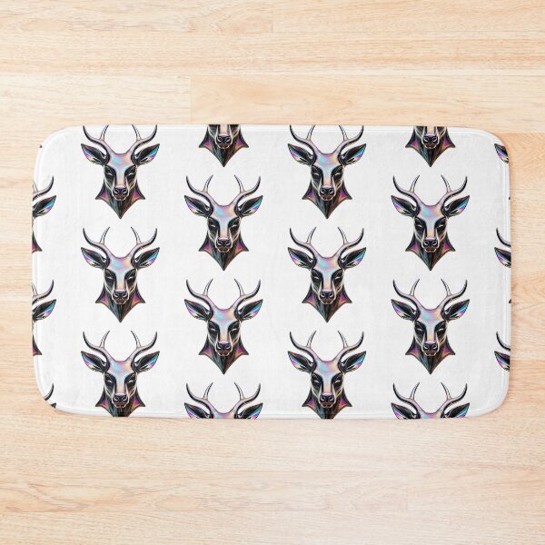 Item preview, holographic 3d deer portrait render illustration designed and sold by ilomuilo.