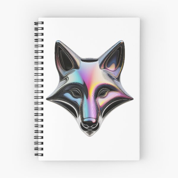 Item preview, holographic 3d fox portrait render illustration designed and sold by ilomuilo.