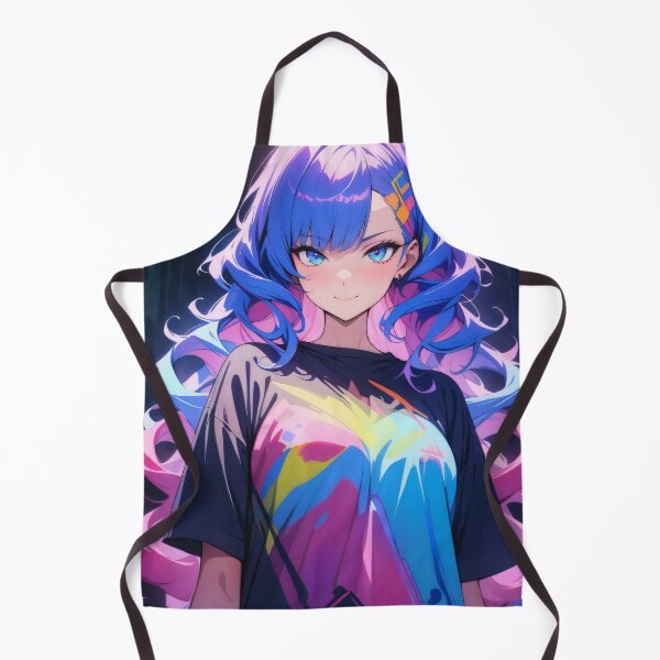 Item preview, Rebellious Colorful Anime Girl Portrait designed and sold by ByteyCreatives.