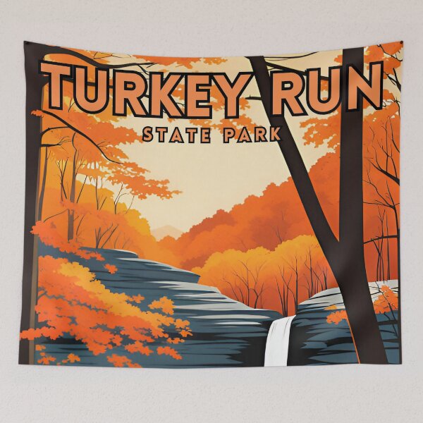 Item preview, Turkey Run State Park Vintage Travel Poster designed and sold by ZionPosteria.
