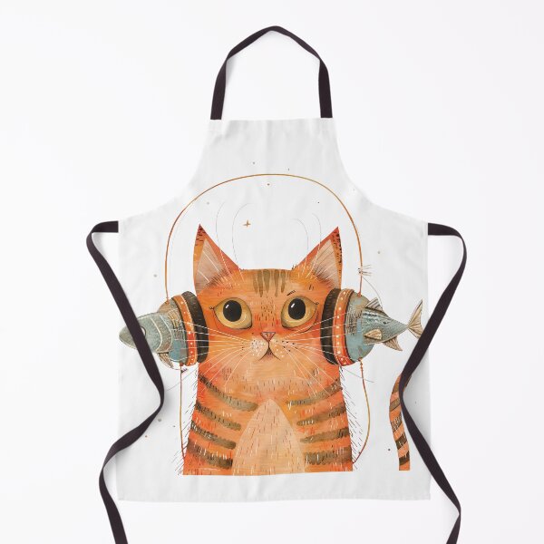 Item preview, Cat wearing fish headphone designed and sold by Nufauna.