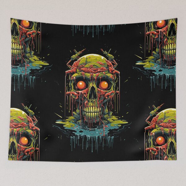 Item preview, Acidic Decay Skull Art designed and sold by robertmullineux.