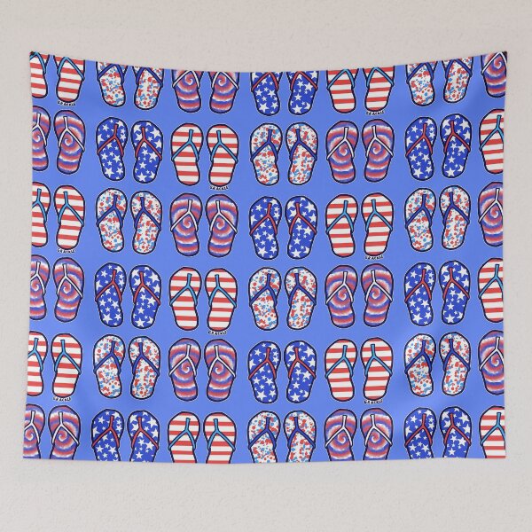 Item preview, July 4th Flip Flops designed and sold by JanGrackle.
