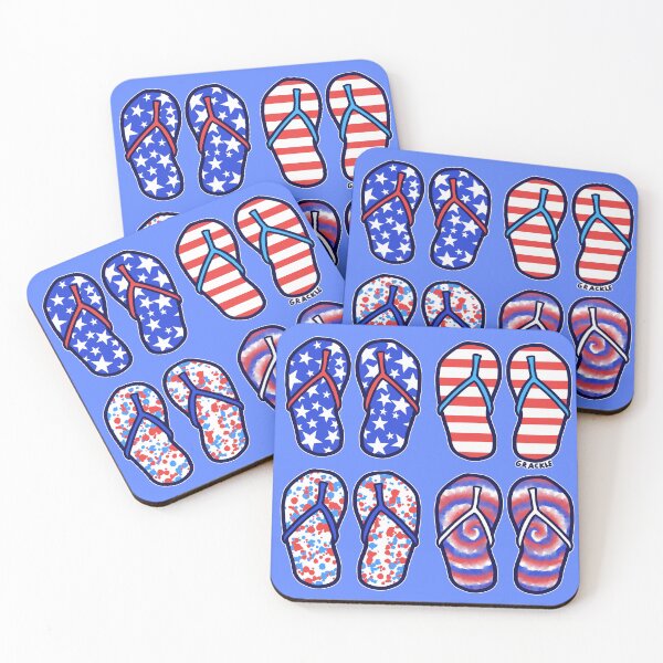Item preview, July 4th Flip Flops designed and sold by JanGrackle.