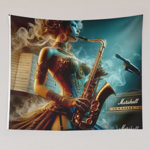 Item preview, Steampunk Girl Saxophone girl Virtuoso Ghost Archer Illusions designed and sold by Ghost Archer Illusions.