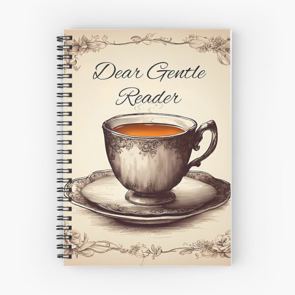 Item preview, Dear Gentle Reader Lady Whistled Whistledown Cup of Tea Print 2024 designed and sold by MarthaJonesa.