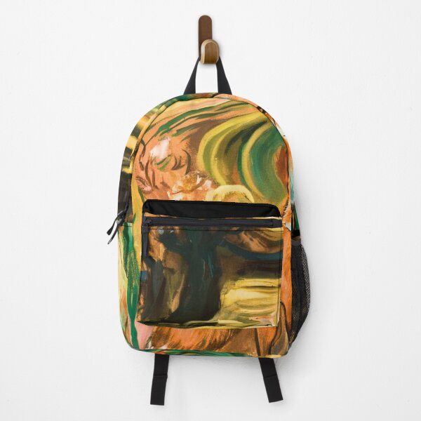 Item preview, Fox Portrait. Spring season, floral fox, vintage fox, fox painting, Edvard Munch style designed and sold by FoxVibes.