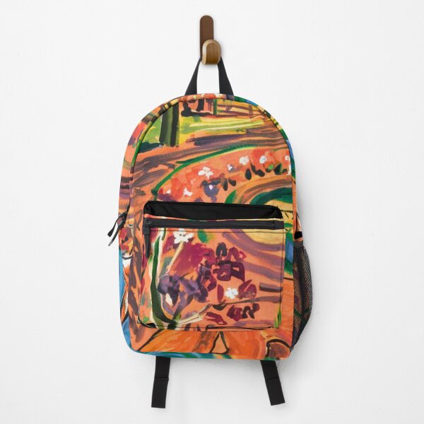 Item preview, Fox Portrait. Spring season, floral fox, vintage fox, fox painting, Edvard Munch style designed and sold by FoxVibes.